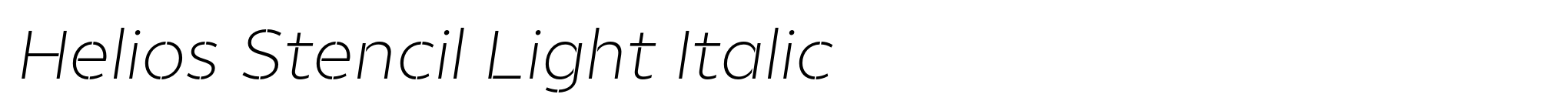 Helios Stencil Light Italic image